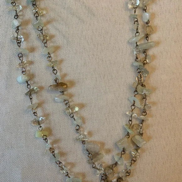 Free People Green Gem Stone layered necklace - Picture 4 of 8
